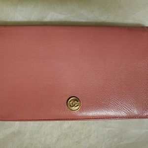 SOLD ON M !! Chanel Leather Pink Wallet